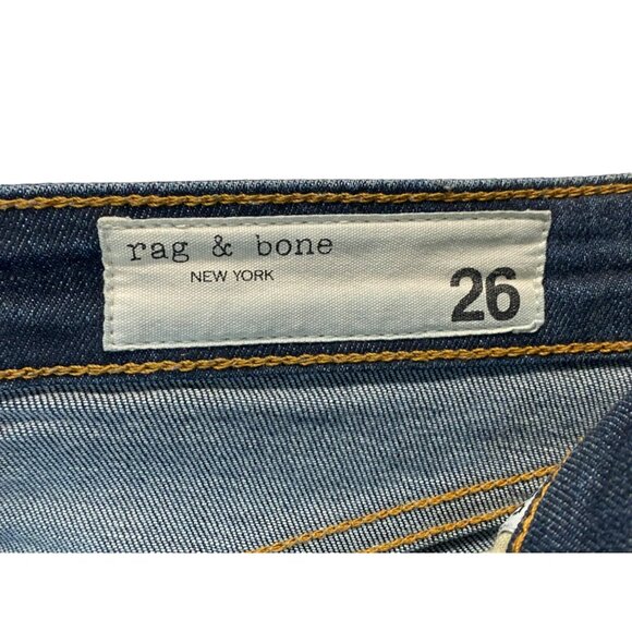 rag & bone Size 26 x 27 Nina High Rise Ankle Skinny Frayed Hem Distressed Knee - Picture 5 of 9